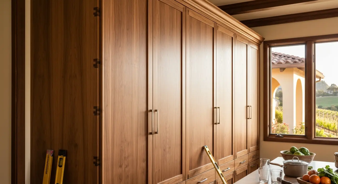 Custom kitchen cabinet installation