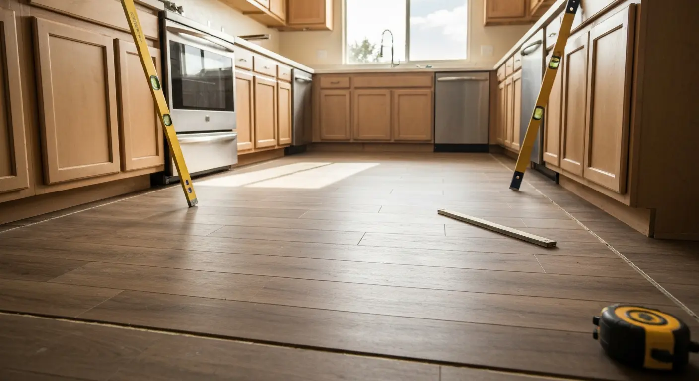 Kitchen flooring installation