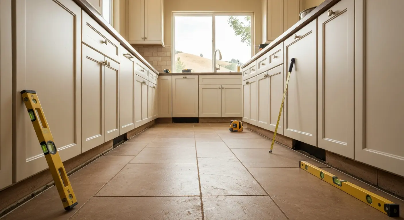 Kitchen flooring installation