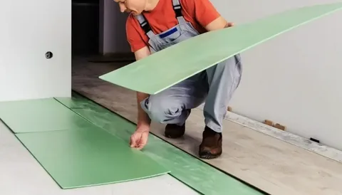 Install Underlayment if Desired for Extra Cushion and Soundproofing Install Underlayment if Desired for Extra Cushion and Soundproofing