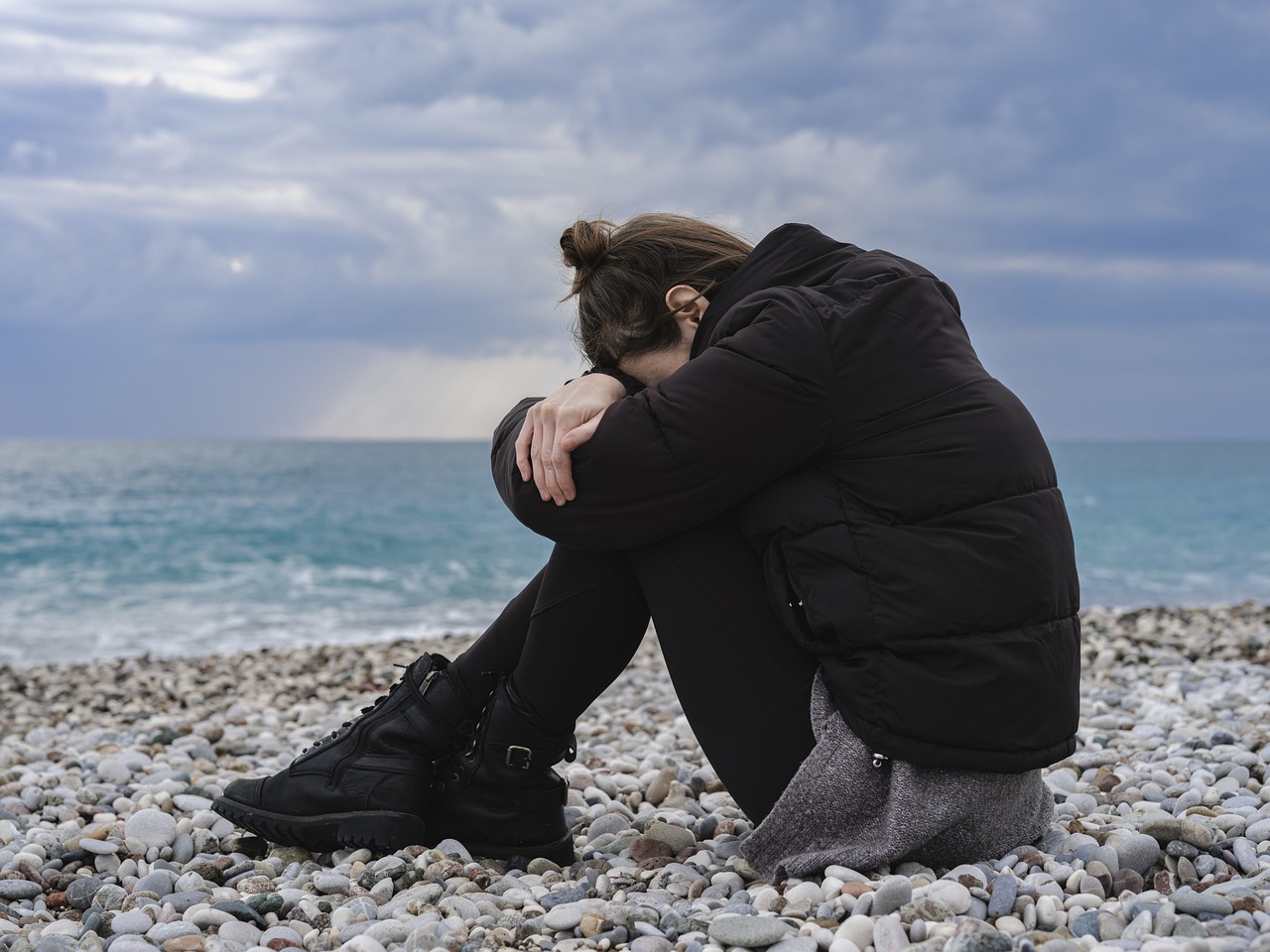 woman struggling