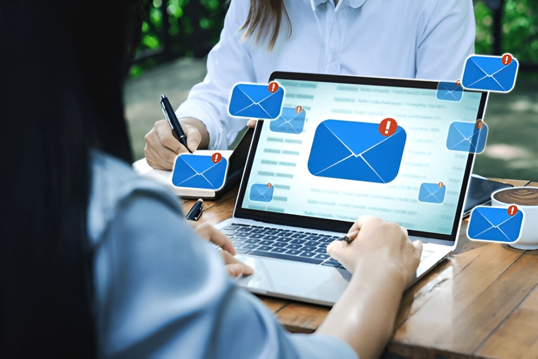  A team working on a laptop, using AMPLIFIREI's digital tools to implement effective wholesaler lead nurturing tips through email communication.