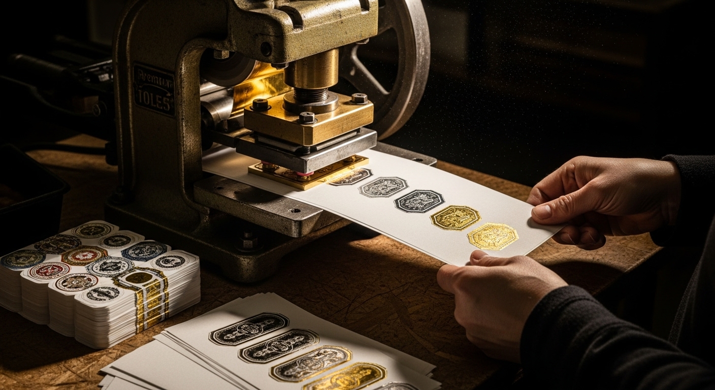 Foil press printing