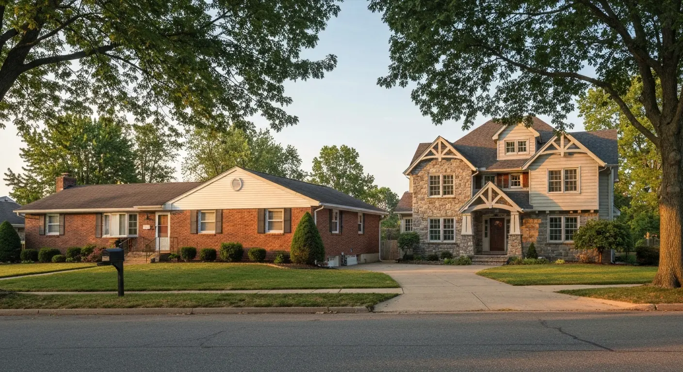 Craftsman and ranch home styles in Sharpsburg