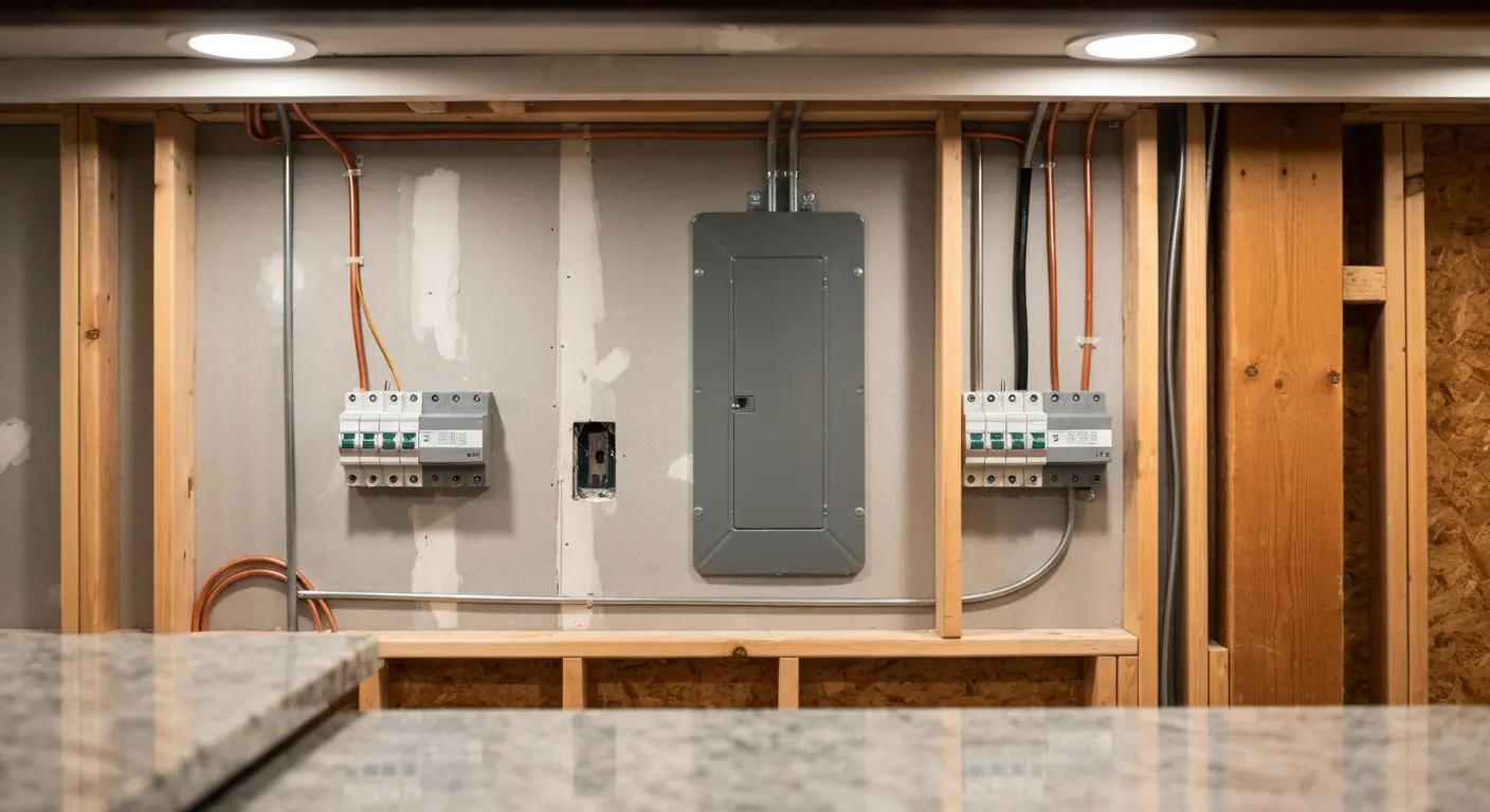 Home remodel electrical work