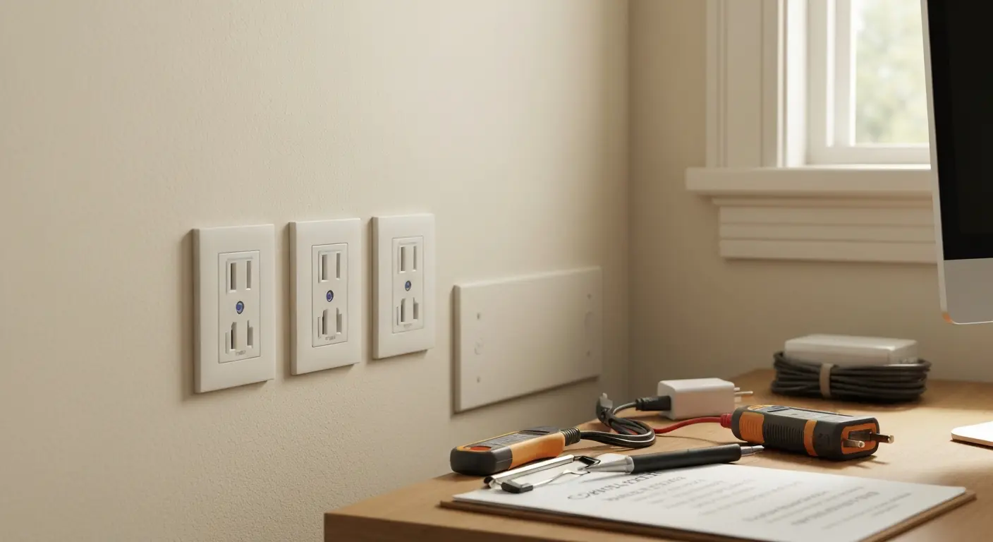 Surge-protected outlet installation