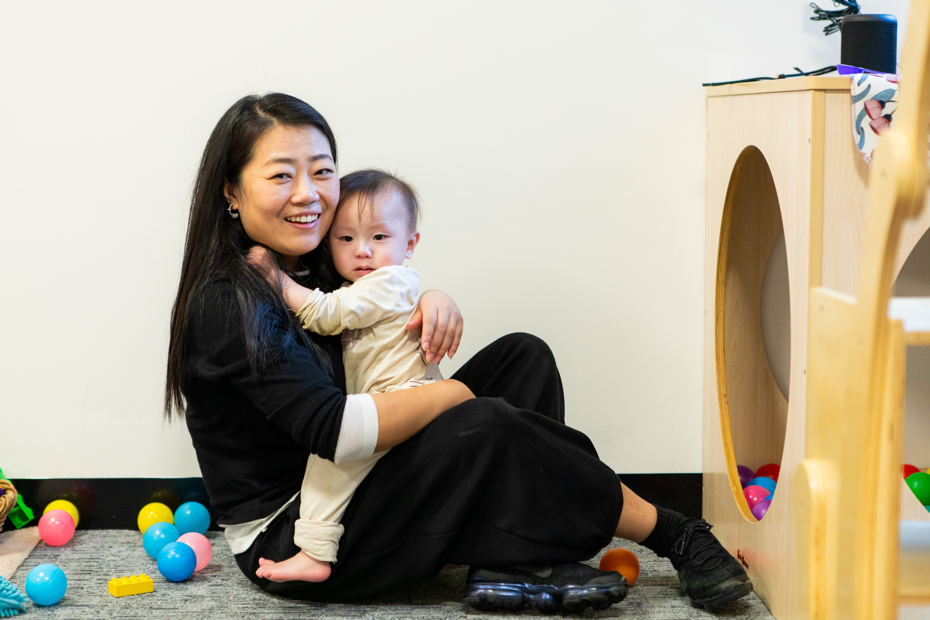 teacher and baby