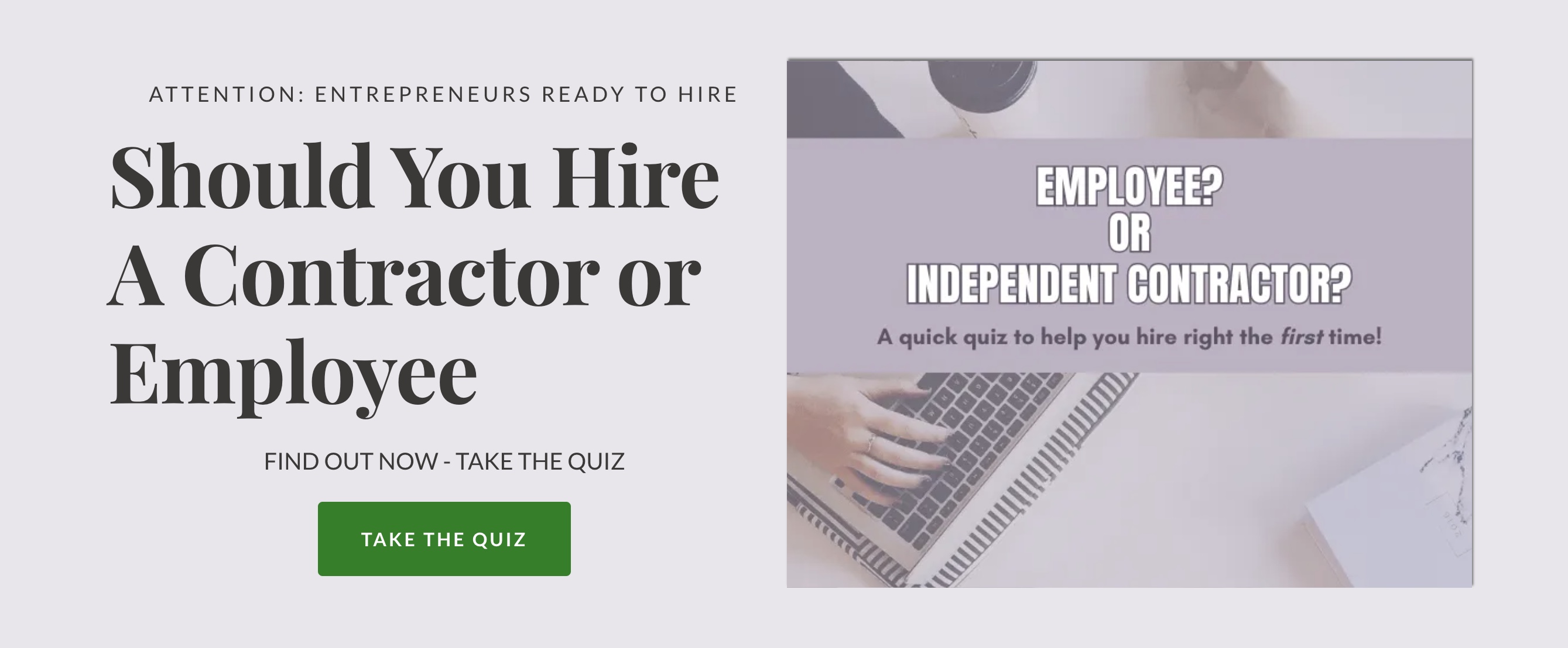 Hiring quiz landing page Hiring quiz landing page