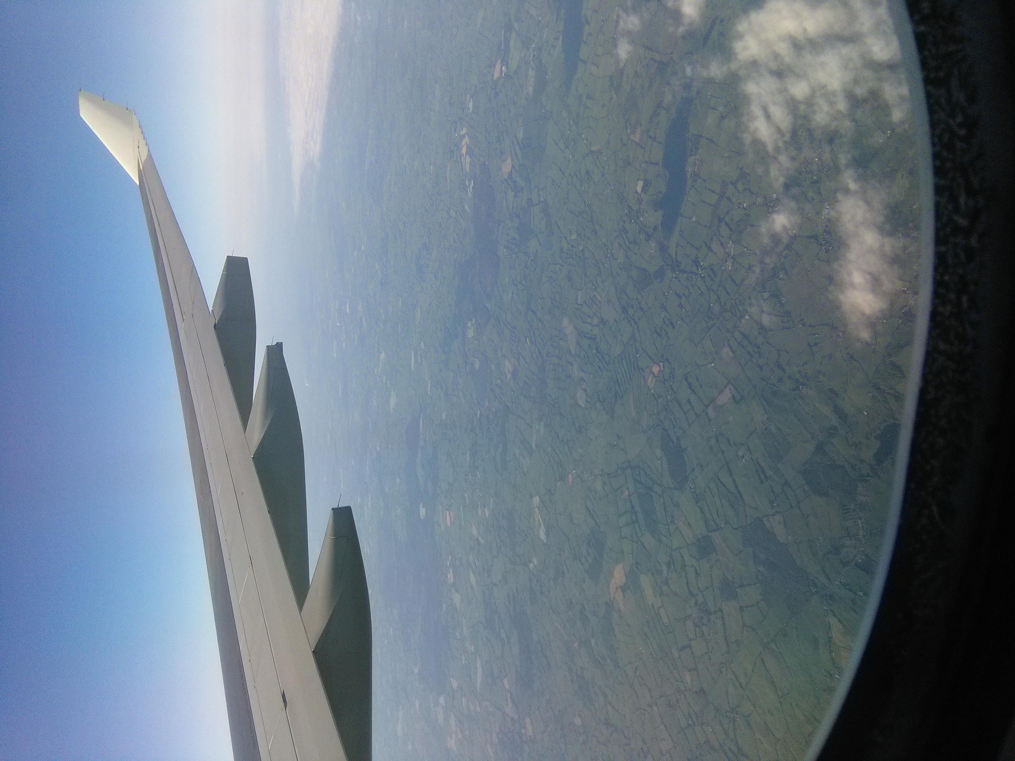 Picture looking out the airplane window Picture looking out the airplane window