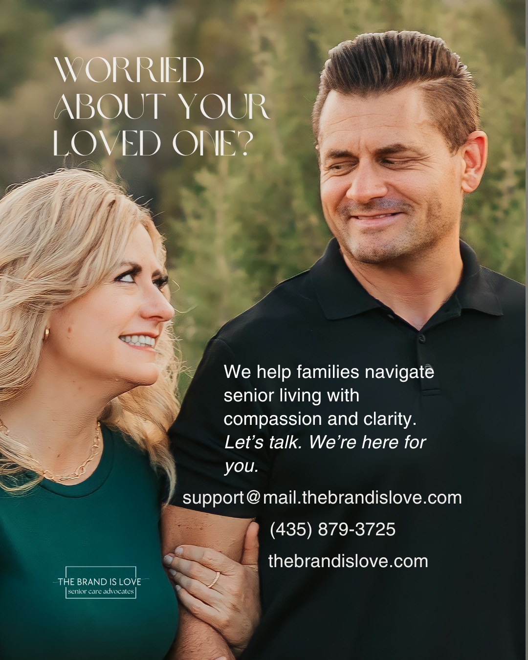 Image of company founders of the brand is love offering our services and assistance to those concerned about their elderly parents warning signs they have displayed. Image of company founders of the brand is love offering our services and assistance to those concerned about their elderly parents warning signs they have displayed.