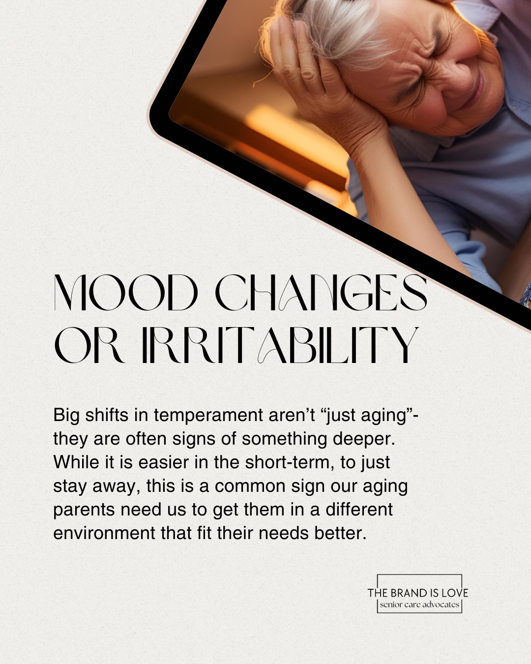 Image of an elderly man clearly frustrated showcasing the warning sign it is time for assisted living for our aging parents when moods shift often. Image of an elderly man clearly frustrated showcasing the warning sign it is time for assisted living for our aging parents when moods shift often.