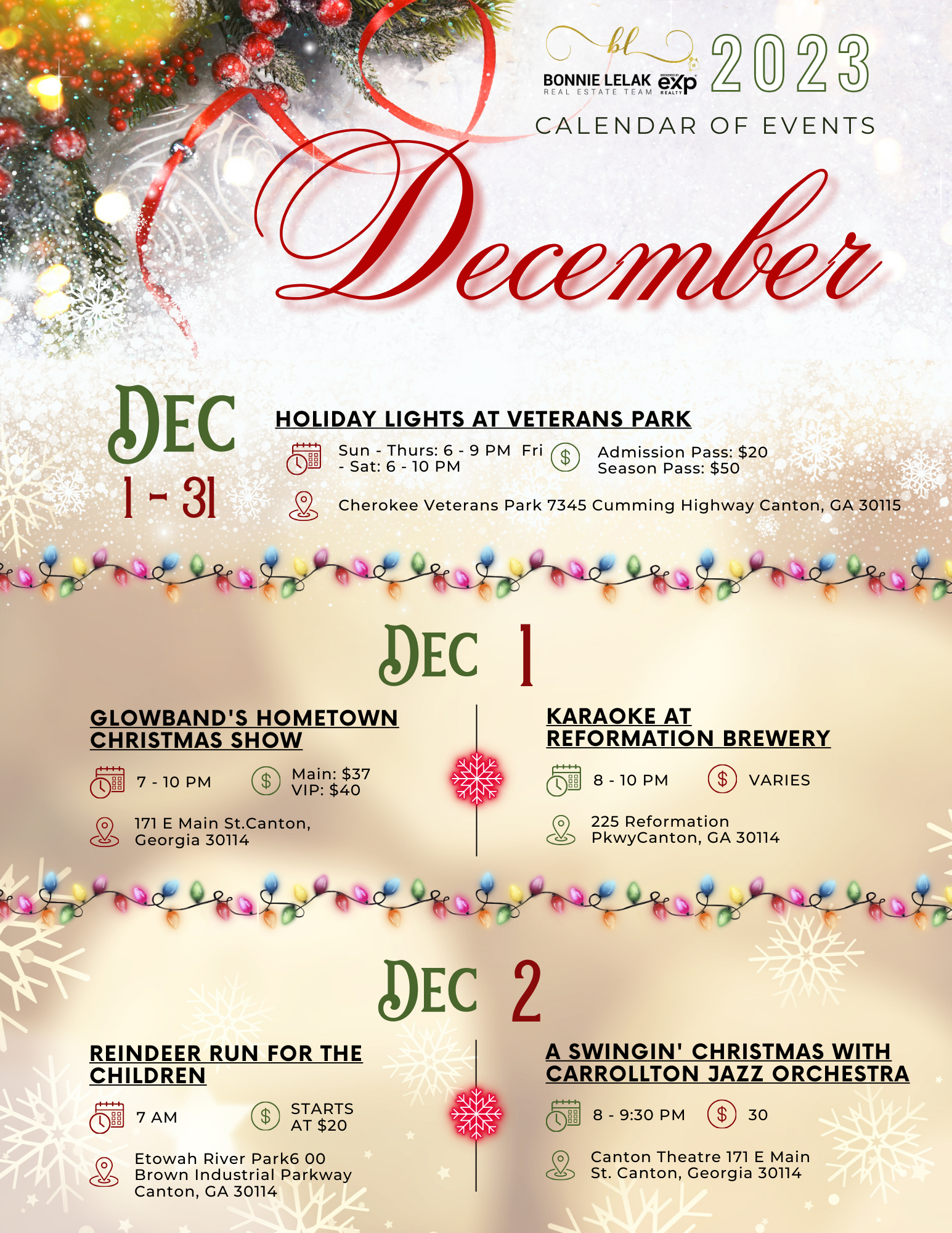 December Canton Events 