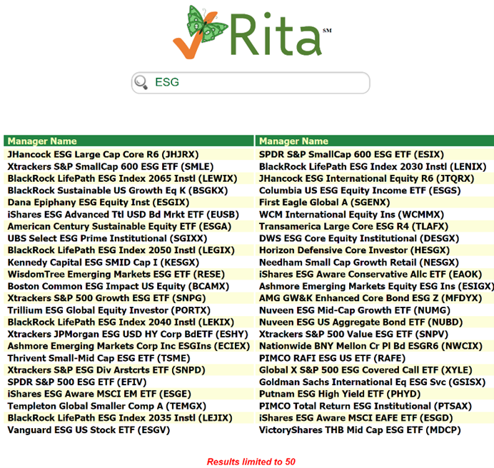 ESG for Rita