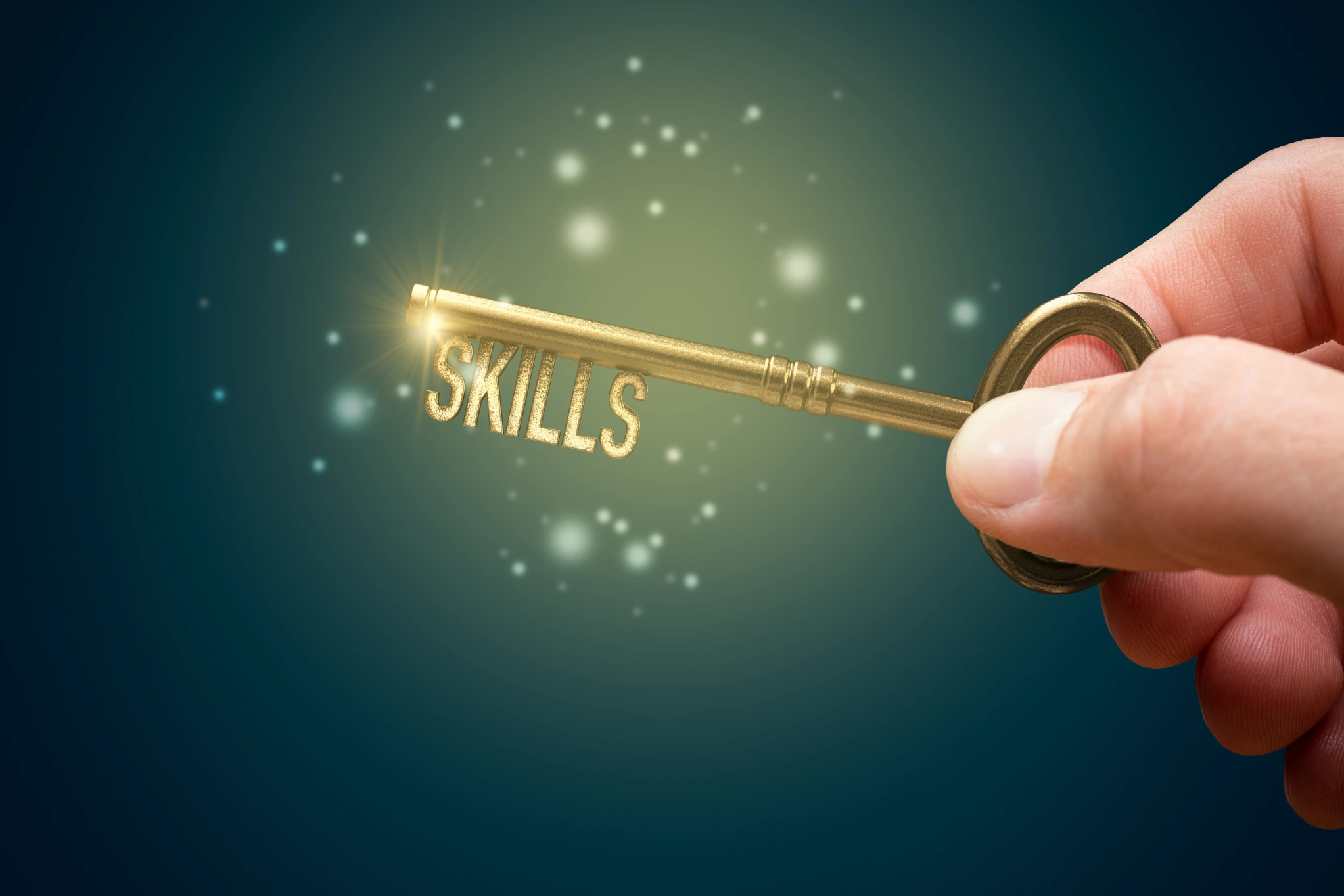 Unlock your skills concept. Skills improvement and personal development concept.