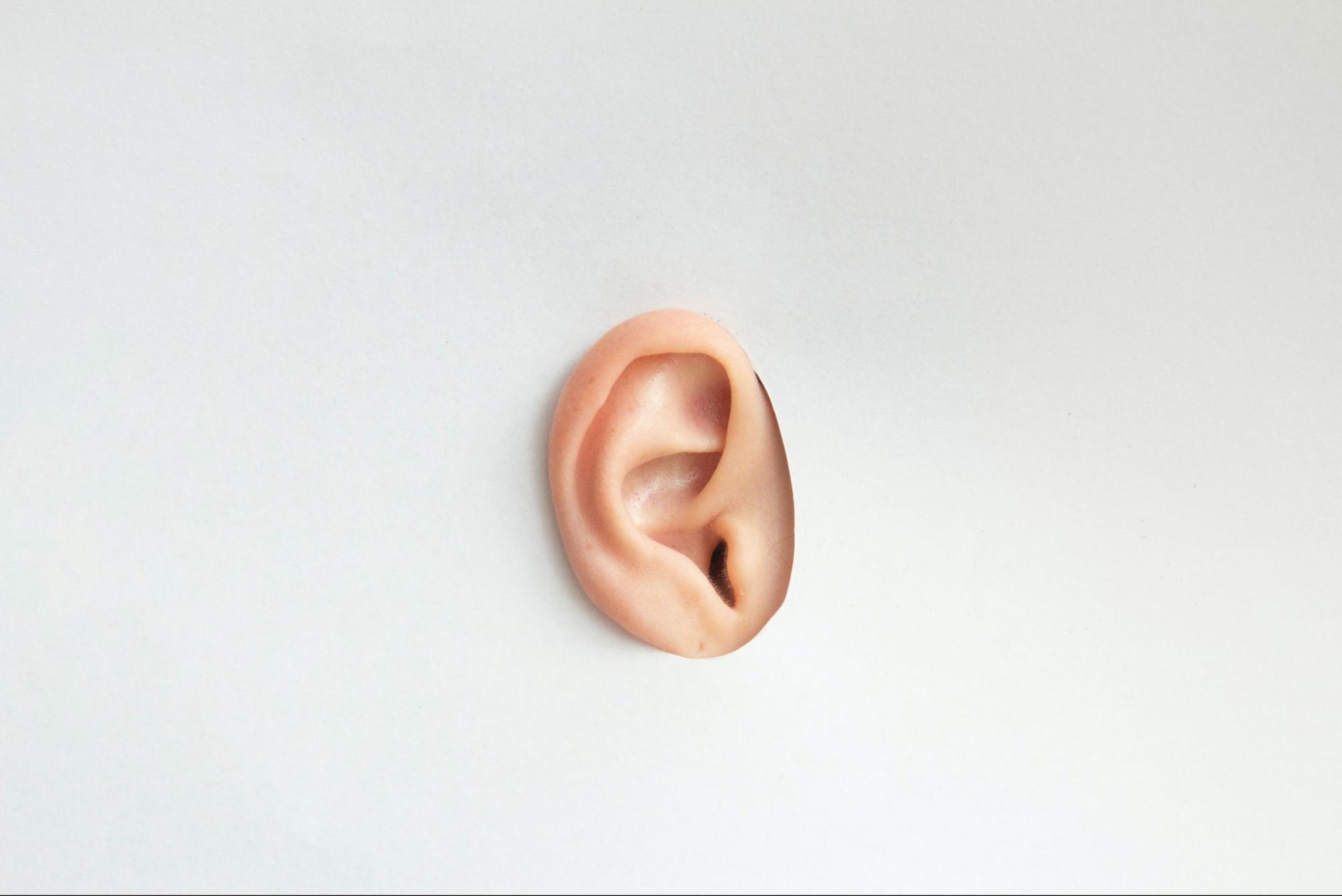 Picture of an Ear to demonstrate listening.