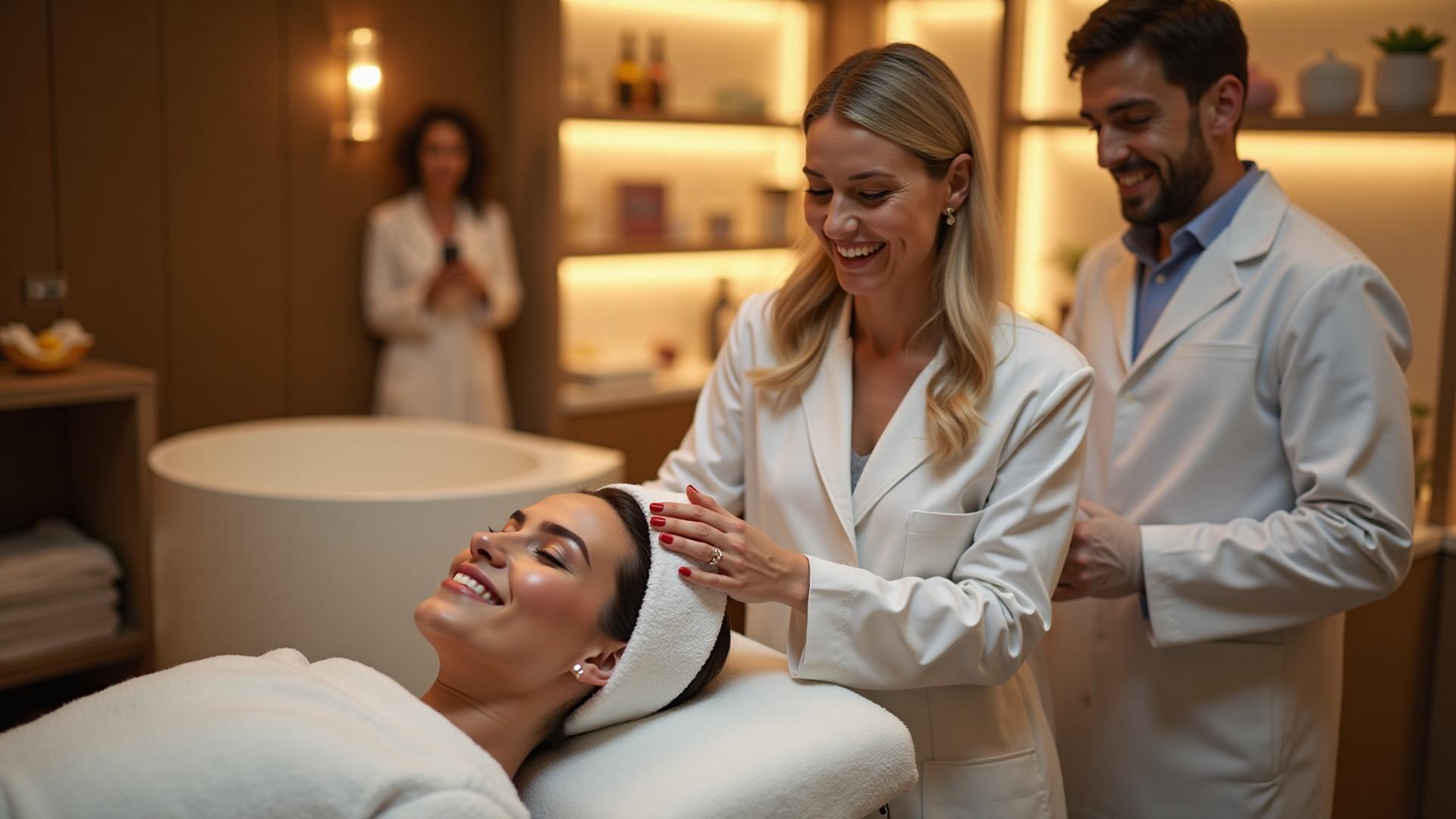 Luxury med spa treatment room