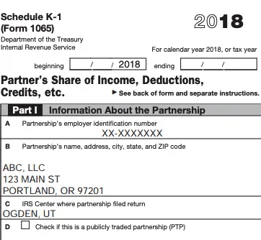 K-1 form K-1 form