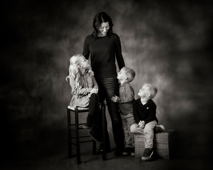 mother with children portrait