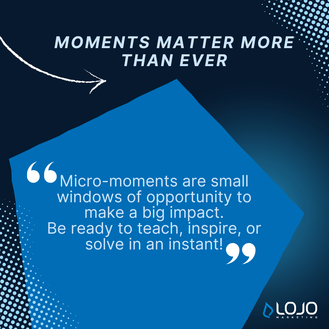 Quote: Micro-moments are small windows of opportunity to make a big impact. Quote: Micro-moments are small windows of opportunity to make a big impact.