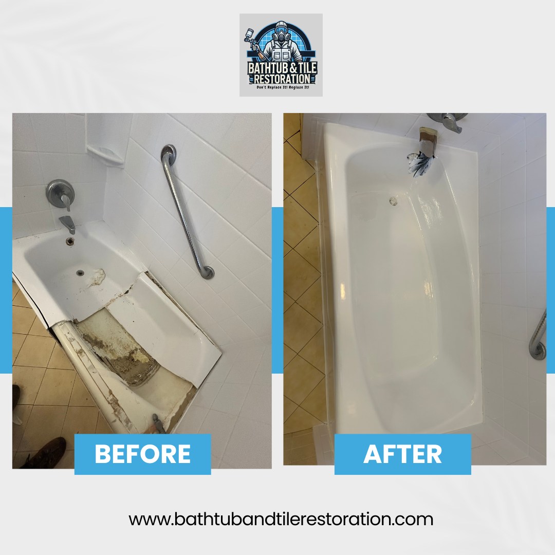 Bathtub Refinish Project by Bathtub and tile restoration Bathtub Refinish Project by Bathtub and tile restoration