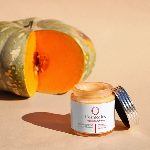 o cosmedics pumpkin peel in its jar - one of the facial treatment offerings at feather touch aesthetics moonah