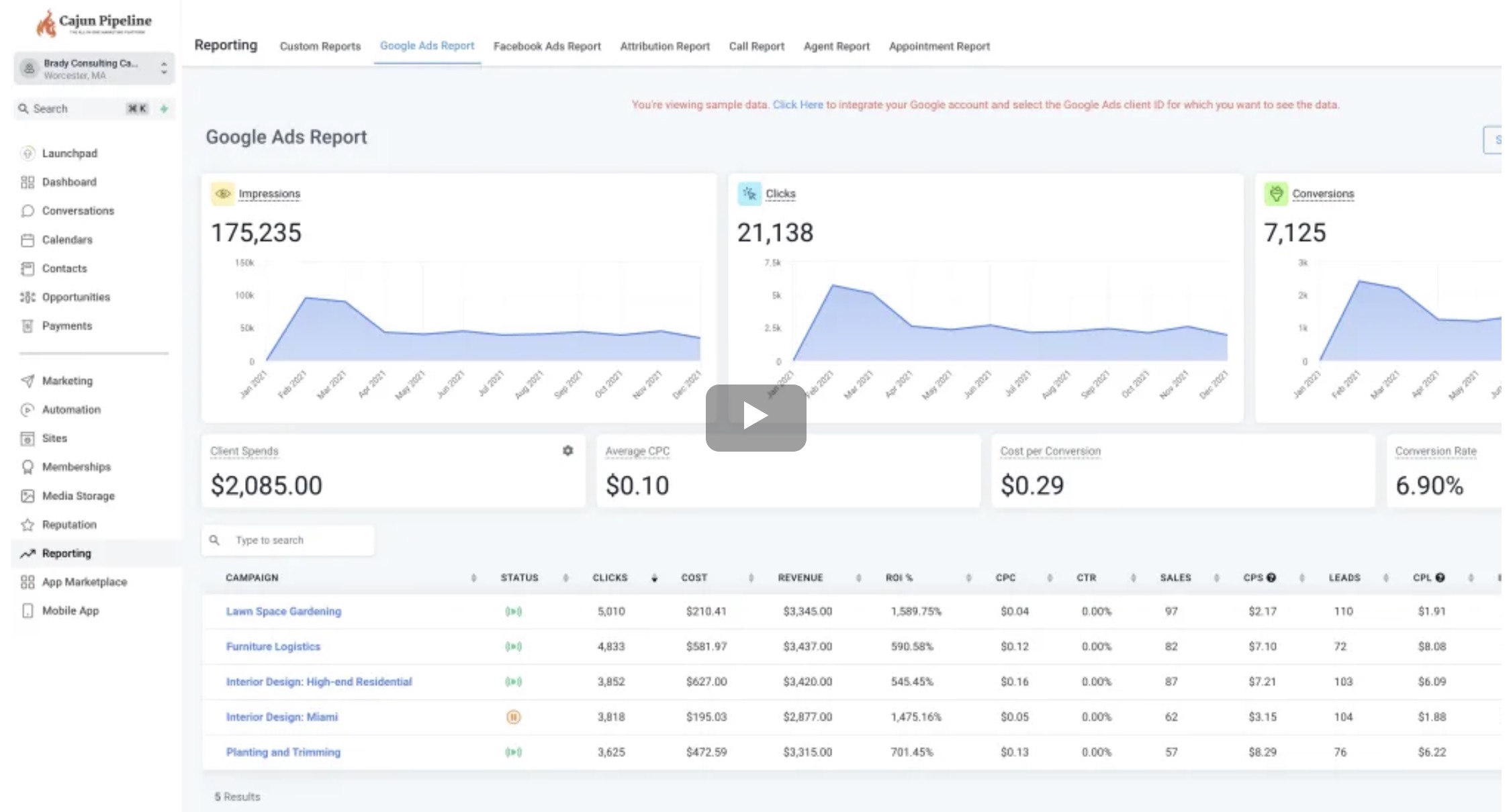 CRM Platform Demo Thumbnail