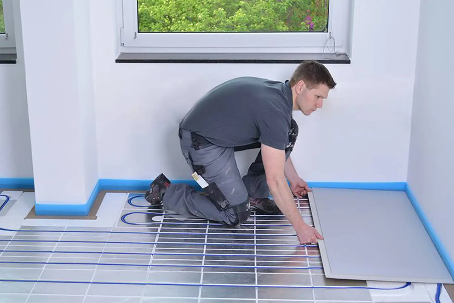 installing underfloor heating installing underfloor heating