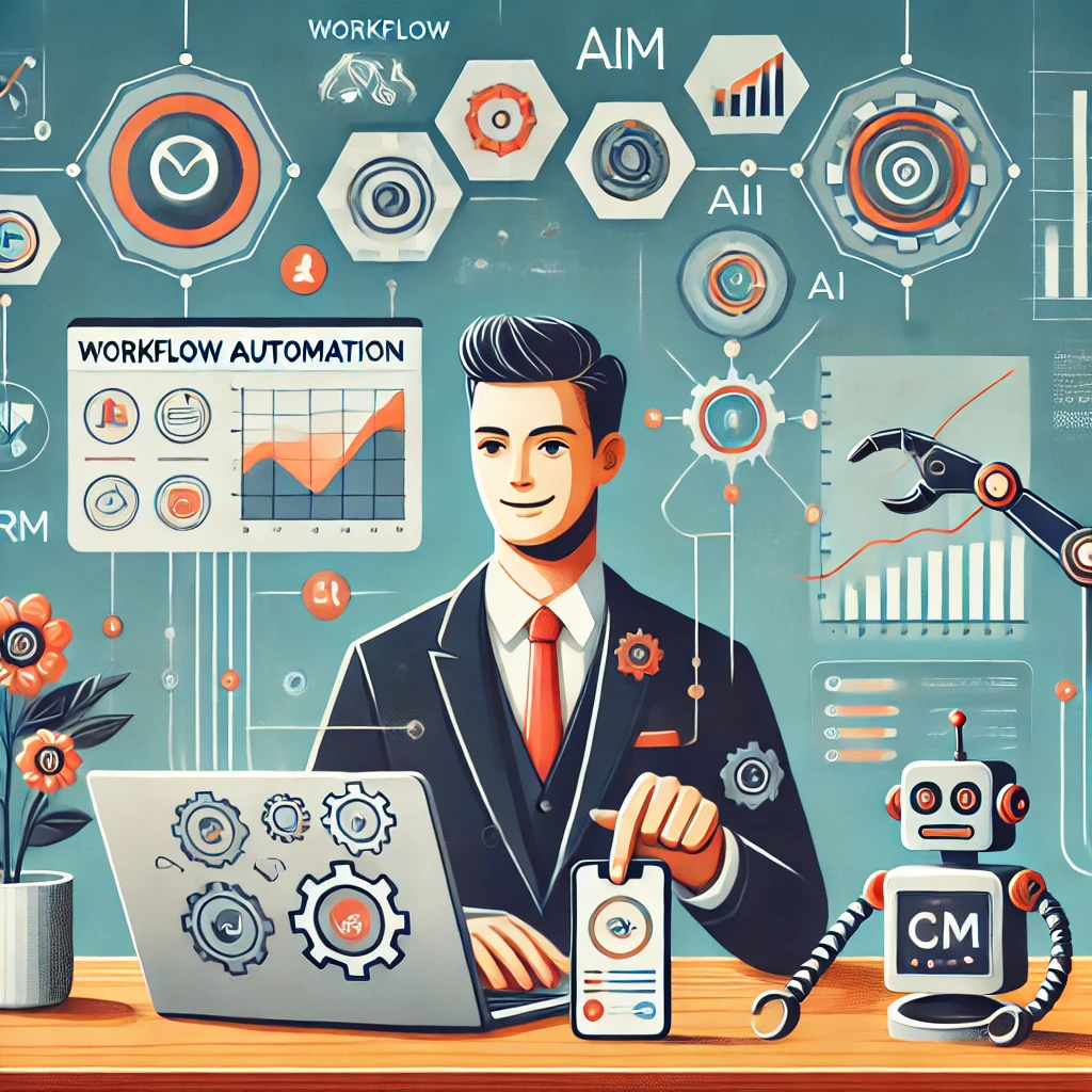 A small business owner utilizing AI tools to help them get more clients A small business owner utilizing AI tools to help them get more clients