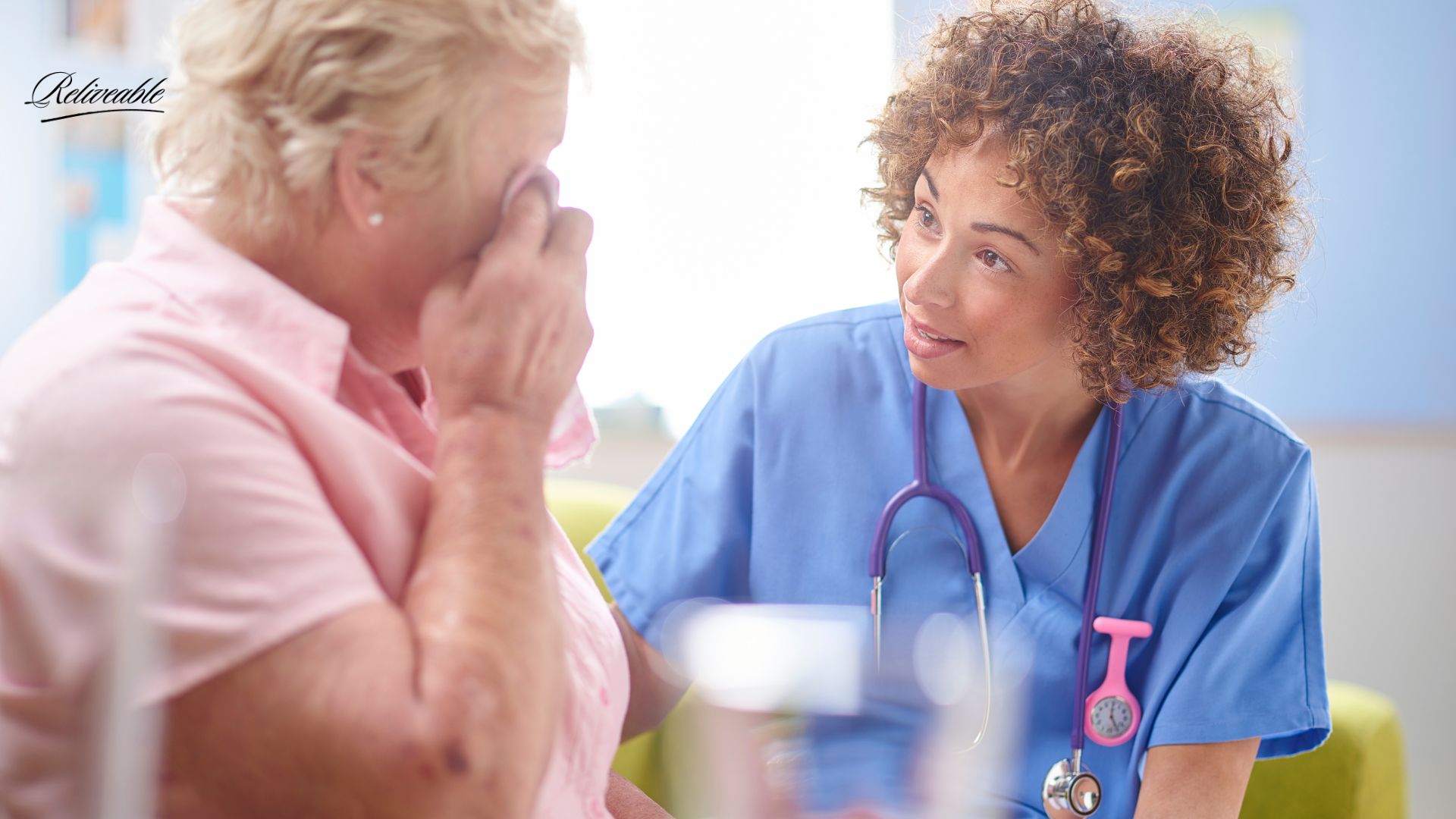 A hospice patient recording a heartfelt message for a ReLiveable voice memorial to comfort their family.