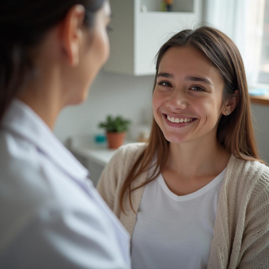 Happy orthodontic patient