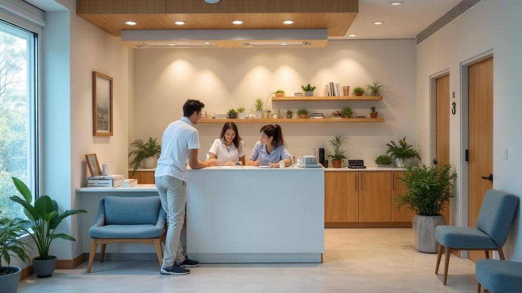 Happy dental patient