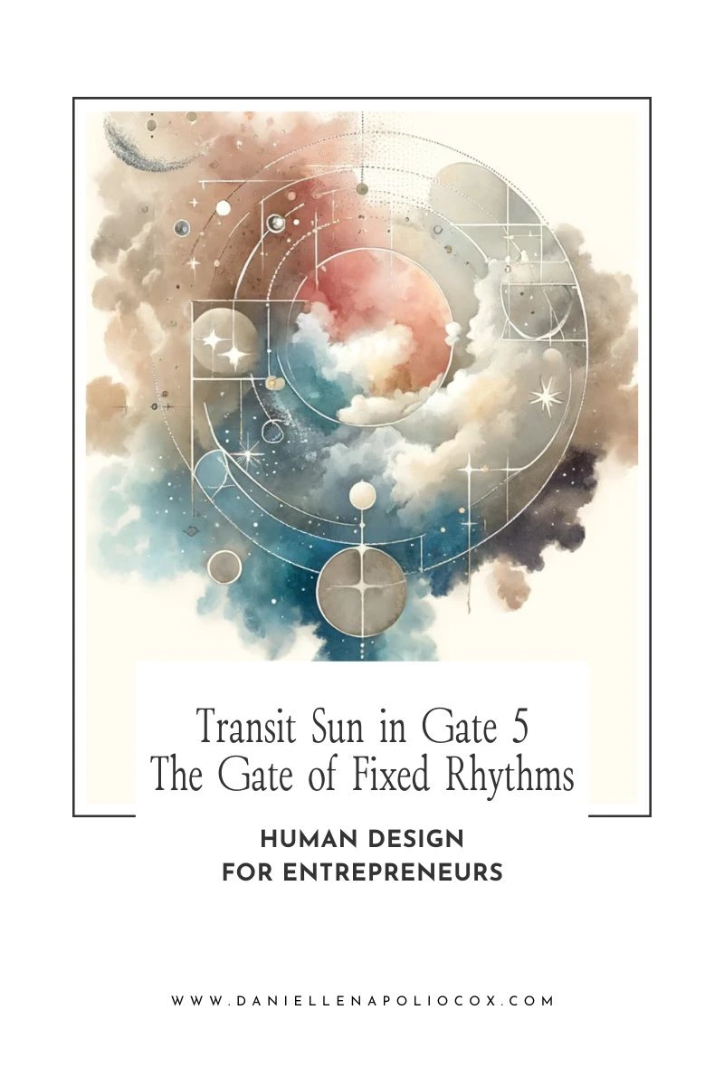 Visual representation of the Sun in Gate 5 Fixed Rhythms, with actionable business strategies for entrepreneurs based on Human Design. Visual representation of the Sun in Gate 5 Fixed Rhythms, with actionable business strategies for entrepreneurs based on Human Design.