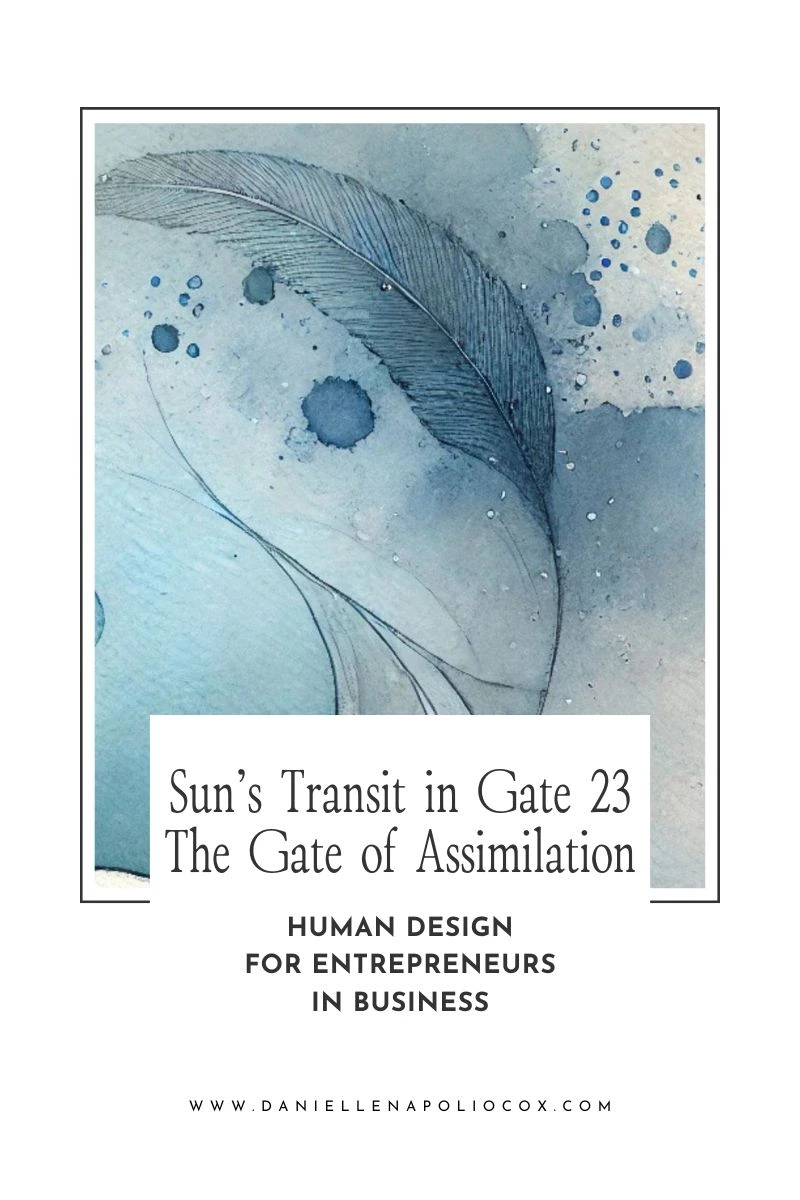 Visual representation of the Sun in Gate 23 Assimilation, with actionable business strategies for entrepreneurs based on Human Design. Visual representation of the Sun in Gate 23 Assimilation, with actionable business strategies for entrepreneurs based on Human Design.