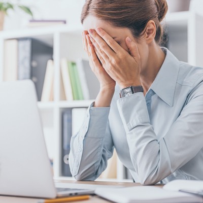 career woman worried