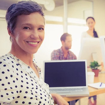 boss looking at camera boss looking at camera