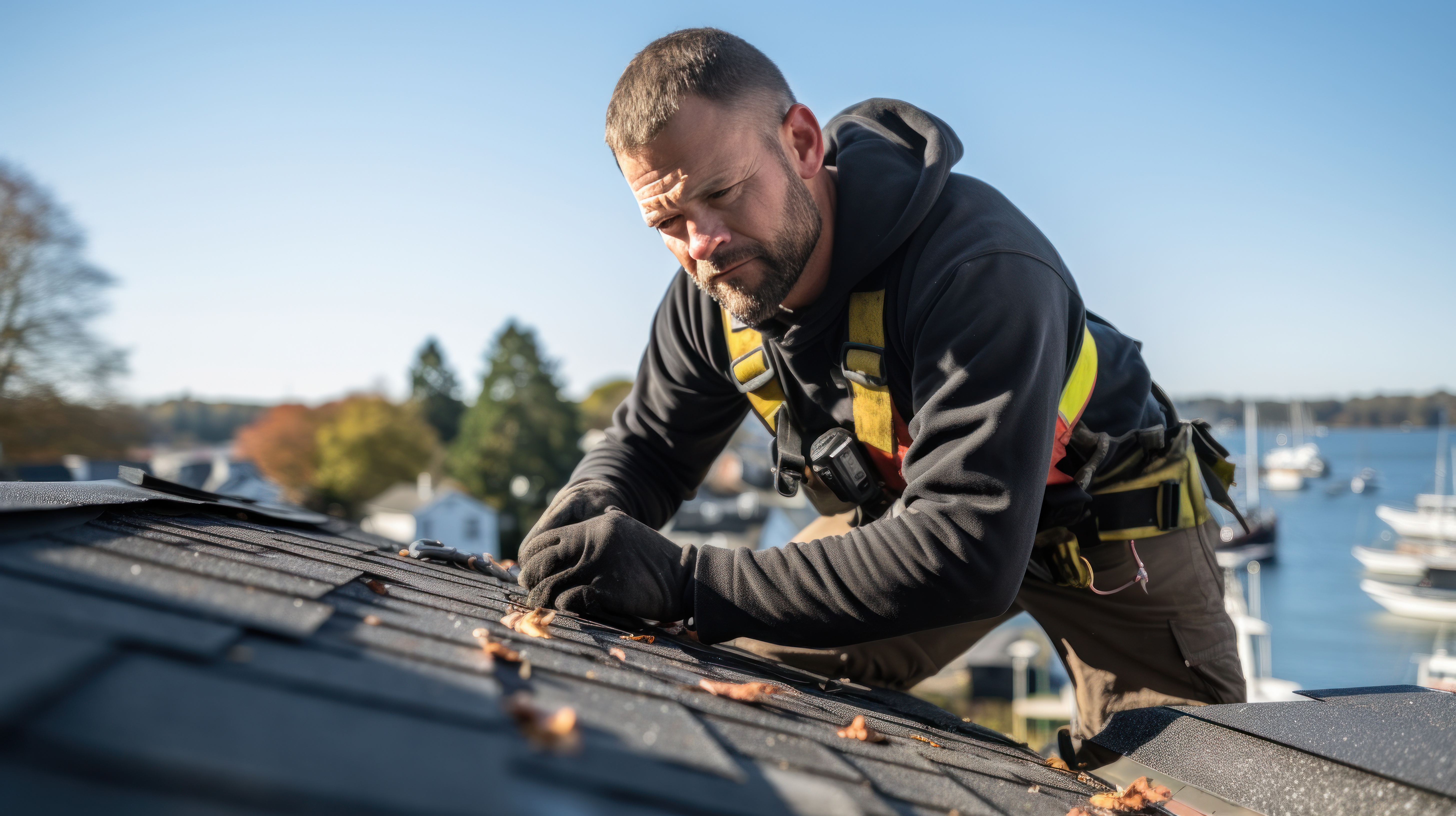 Roof inspection being performed