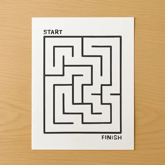 Easy printable maze worksheet for young kids