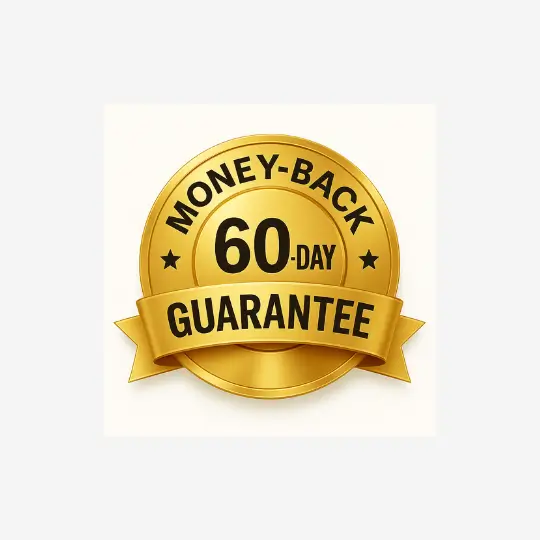 60-Day Money-Back Guarantee gold badge