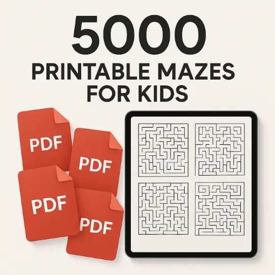 5000 Printable Mazes for Kids product bundle