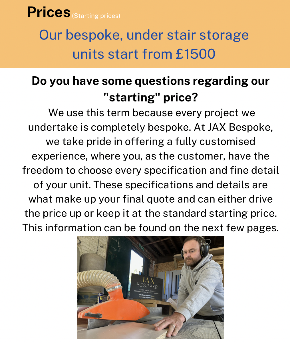 Cost of under stair storage installation in yorkshire Cost of under stair storage installation in yorkshire