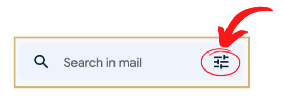 Gmail Search Options Icon