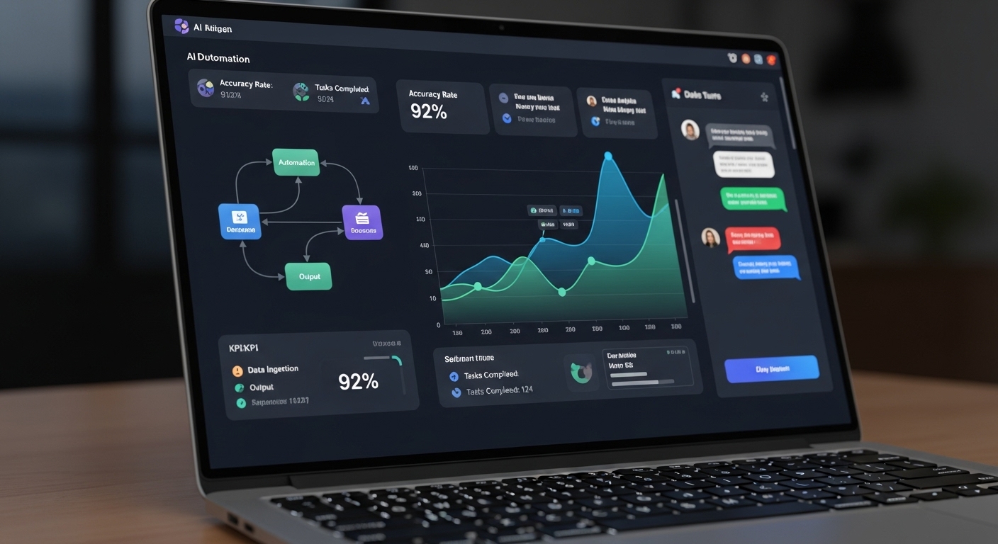 Robotic arm or holographic interface helping a human analyse charts. Robotic arm or holographic interface helping a human analyse charts.