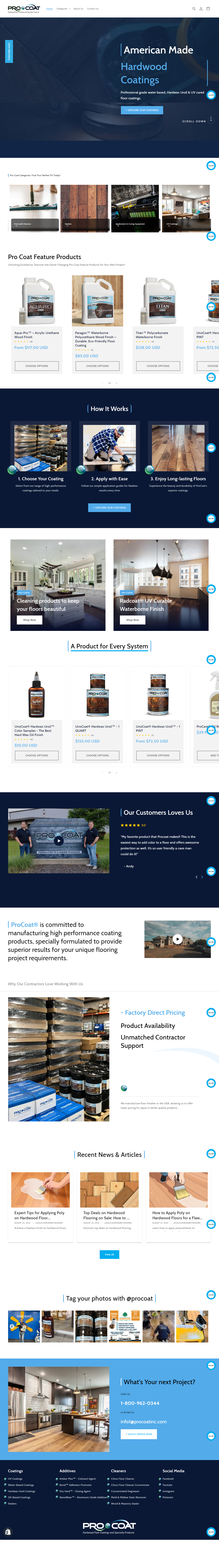 ProCoatInc.com website built by Local Lead Connector
