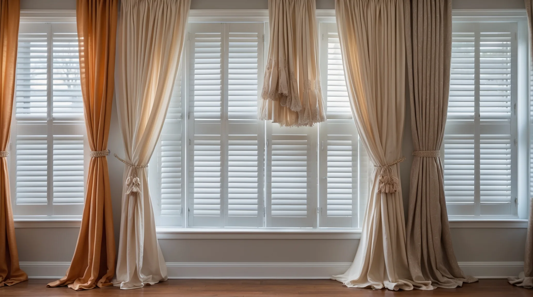 Curtain Styles That Complement Shutters
