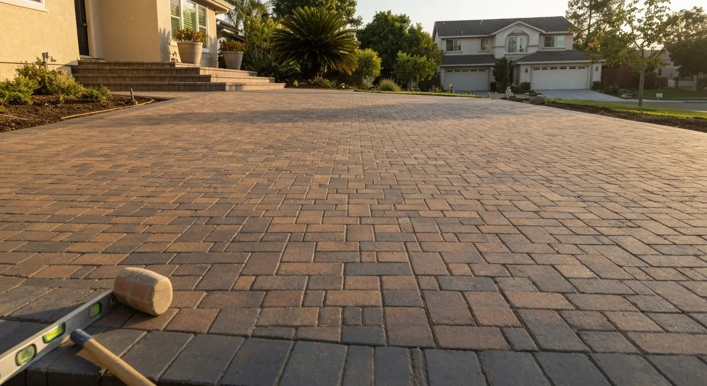 Paver driveway in Fountain Valley