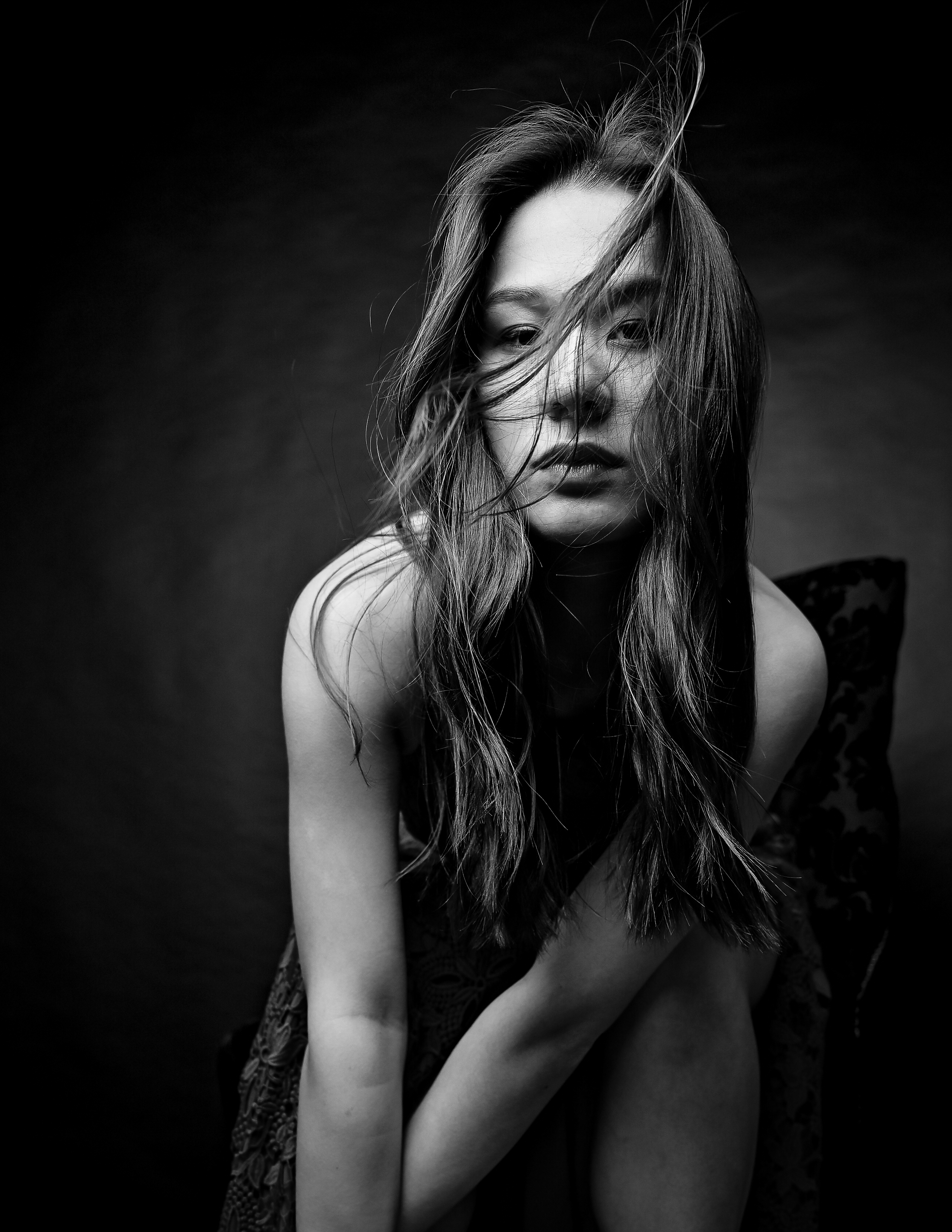 Edward Dose Photography Portrait of Young Woman B&W