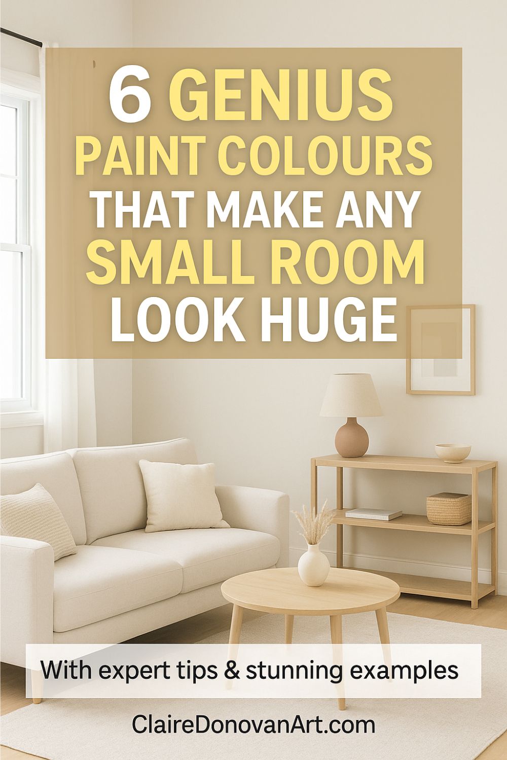 Struggling to make your small room look bigger? Discover 6 expert-approved paint colours that instantly open up tight spaces! From soft whites to calming greens, these colour tricks will make your space feel airy, bright, and beautiful. Bonus: Includes a free gallery wall guide and a fun colour psychology quiz to help you decorate with confidence. Tap to transform your tiny room today! #SmallRoomDecor #MakeRoomLookBigger #InteriorDesignTips #HomeColorIdeas #GalleryWall #ColorPsychology #WallArtInspiration Struggling to make your small room look bigger? Discover 6 expert-approved paint colours that instantly open up tight spaces! From soft whites to calming greens, these colour tricks will make your space feel airy, bright, and beautiful. Bonus: Includes a free gallery wall guide and a fun colour psychology quiz to help you decorate with confidence. Tap to transform your tiny room today! #SmallRoomDecor #MakeRoomLookBigger #InteriorDesignTips #HomeColorIdeas #GalleryWall #ColorPsychology #WallArtInspiration
