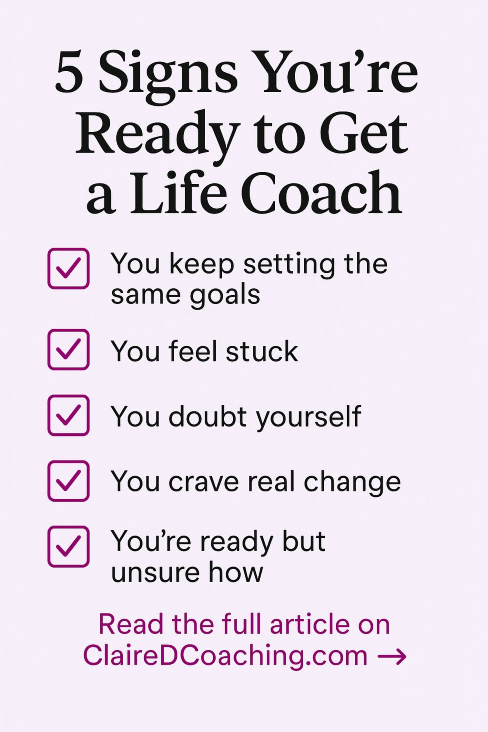 ✨ Feeling stuck, overwhelmed, or unclear on your next step? Discover how working with a life coach can help you align your energy, gain confidence, and transform your life in just 6 weeks. Whether you’re manifesting your dream job, love, or lifestyle—this is the shift you’ve been waiting for. ⠀ 💫 Click to read the full post and book a free discovery call with manifestation coach Claire Donovan. ⠀ #LifeCoach #ManifestationCoach #GetALifeCoach #ConfidenceCoaching #MindsetShift #EnergyAlignment #ThriveAndShine #ManifestationJourney #SelfDevelopment #PersonalGrowth #HighVibeLiving ✨ Feeling stuck, overwhelmed, or unclear on your next step? Discover how working with a life coach can help you align your energy, gain confidence, and transform your life in just 6 weeks. Whether you’re manifesting your dream job, love, or lifestyle—this is the shift you’ve been waiting for. ⠀ 💫 Click to read the full post and book a free discovery call with manifestation coach Claire Donovan. ⠀ #LifeCoach #ManifestationCoach #GetALifeCoach #ConfidenceCoaching #MindsetShift #EnergyAlignment #ThriveAndShine #ManifestationJourney #SelfDevelopment #PersonalGrowth #HighVibeLiving