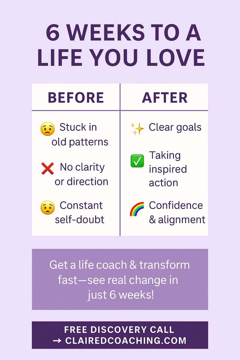 ✨ Feeling stuck, overwhelmed, or unclear on your next step? Discover how working with a life coach can help you align your energy, gain confidence, and transform your life in just 6 weeks. Whether you’re manifesting your dream job, love, or lifestyle—this is the shift you’ve been waiting for. ⠀ 💫 Click to read the full post and book a free discovery call with manifestation coach Claire Donovan. ⠀ #LifeCoach #ManifestationCoach #GetALifeCoach #ConfidenceCoaching #MindsetShift #EnergyAlignment #ThriveAndShine #ManifestationJourney #SelfDevelopment #PersonalGrowth #HighVibeLiving ✨ Feeling stuck, overwhelmed, or unclear on your next step? Discover how working with a life coach can help you align your energy, gain confidence, and transform your life in just 6 weeks. Whether you’re manifesting your dream job, love, or lifestyle—this is the shift you’ve been waiting for. ⠀ 💫 Click to read the full post and book a free discovery call with manifestation coach Claire Donovan. ⠀ #LifeCoach #ManifestationCoach #GetALifeCoach #ConfidenceCoaching #MindsetShift #EnergyAlignment #ThriveAndShine #ManifestationJourney #SelfDevelopment #PersonalGrowth #HighVibeLiving
