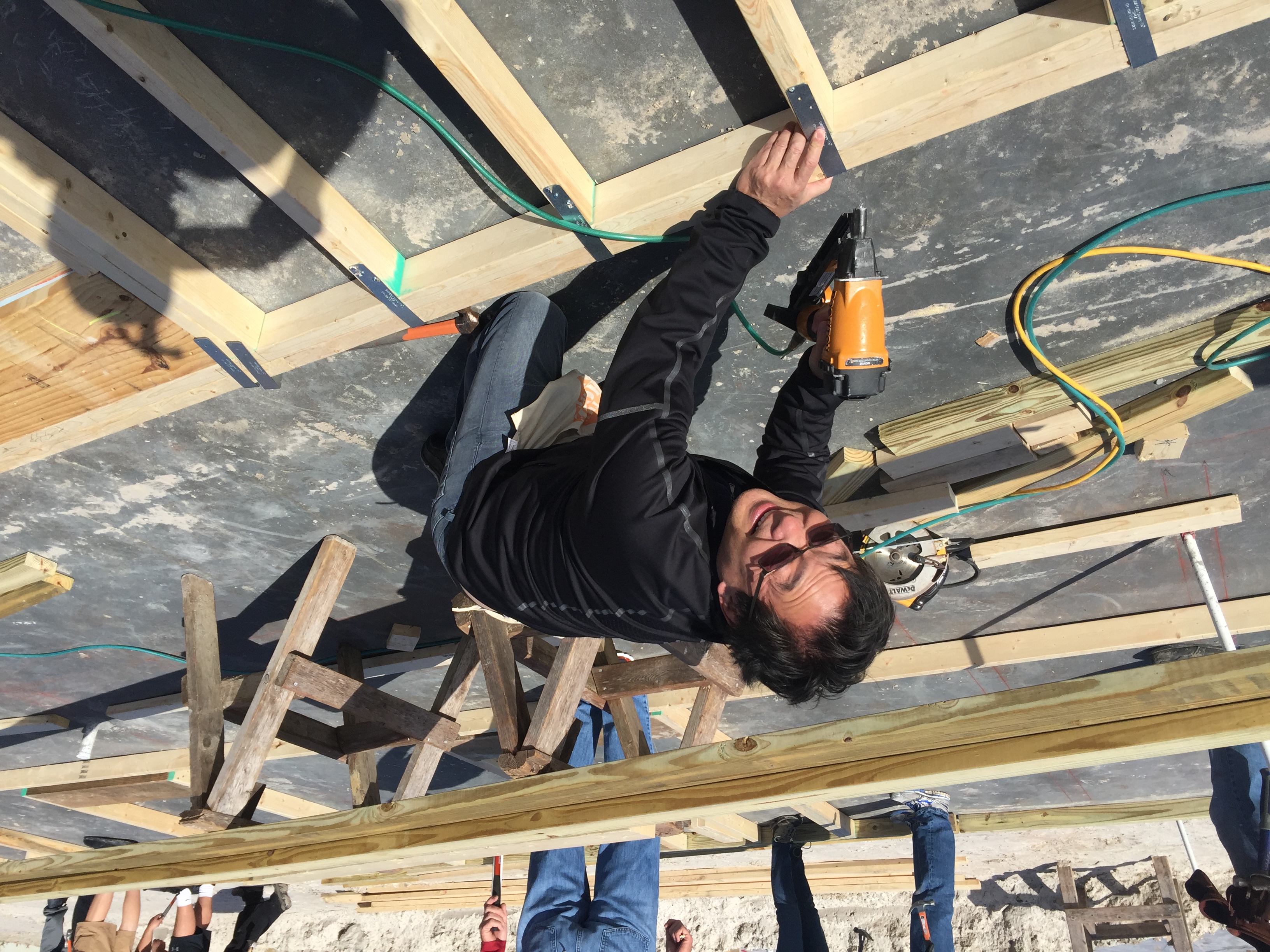 Rick Inatome volunteering with Habitat for Humanity